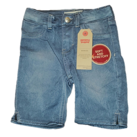 NWT LEVI'S - Soft & stretchy Bermuda Shorts NEW 2T - Picture 1 of 10
